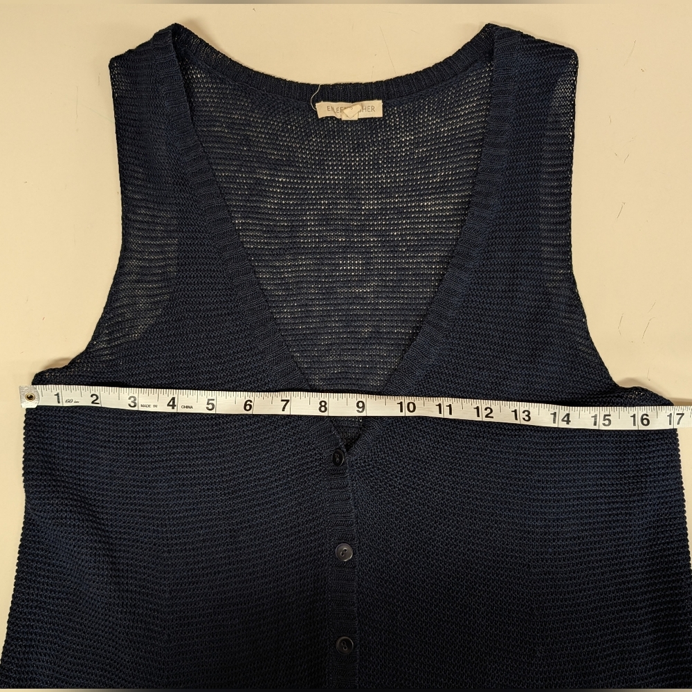 Eileen Fisher Linen Knit Vest - Picture 8 of 9